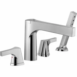 Delta Zura Deck Mount Roman Tub Faucet - 9.81-in. - Chrome