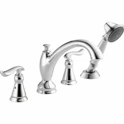 Delta Linden Deck Mount Roman Tub Faucet - 8.38-in. - Chrome