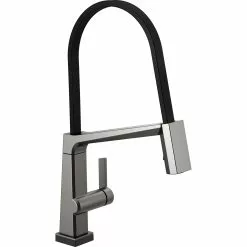 Delta Pivotal Kitchen Faucet - 19.06-in. - 1-Handle - Black Stainless