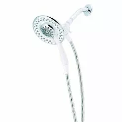 DELTA 2.90625-in White/Chrome WaterSense Showerhead With Hand Shower