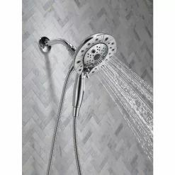 DELTA In2ition H2Okinetic 5-Setting Two-in-One Shower, Satin Nickel