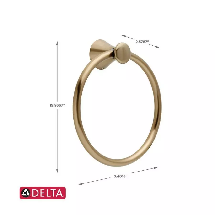 DELTA Lahara Champagne Bronze Wall Mount Towel Ring