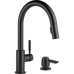 DELTA Trask Matte Black 1-Handle Pull-down Kitchen Faucet