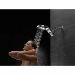 DELTA 7.875-in 2.0-GPM (7.6 Lpm) Chrome 4-Spray WaterSense Rain Showerhead