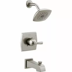 DELTA Flynn Monitor 14 Series Single Handle Tub And Shower With Valve In Stainless Steel